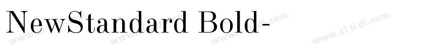 NewStandard Bold字体转换